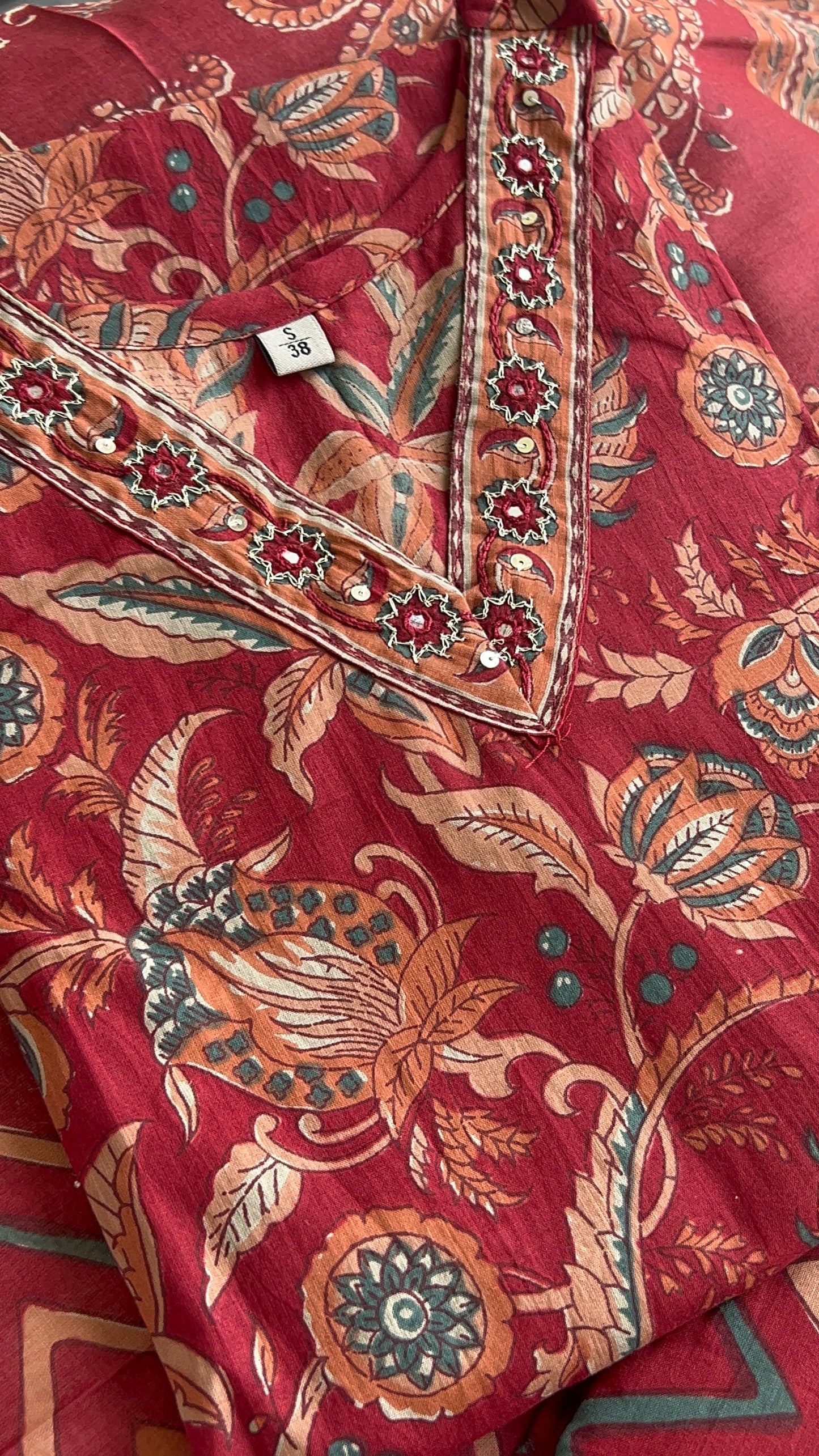 Pure Premium Maroon Cotton Straight Kurta set with Dupatta (38 to 52)