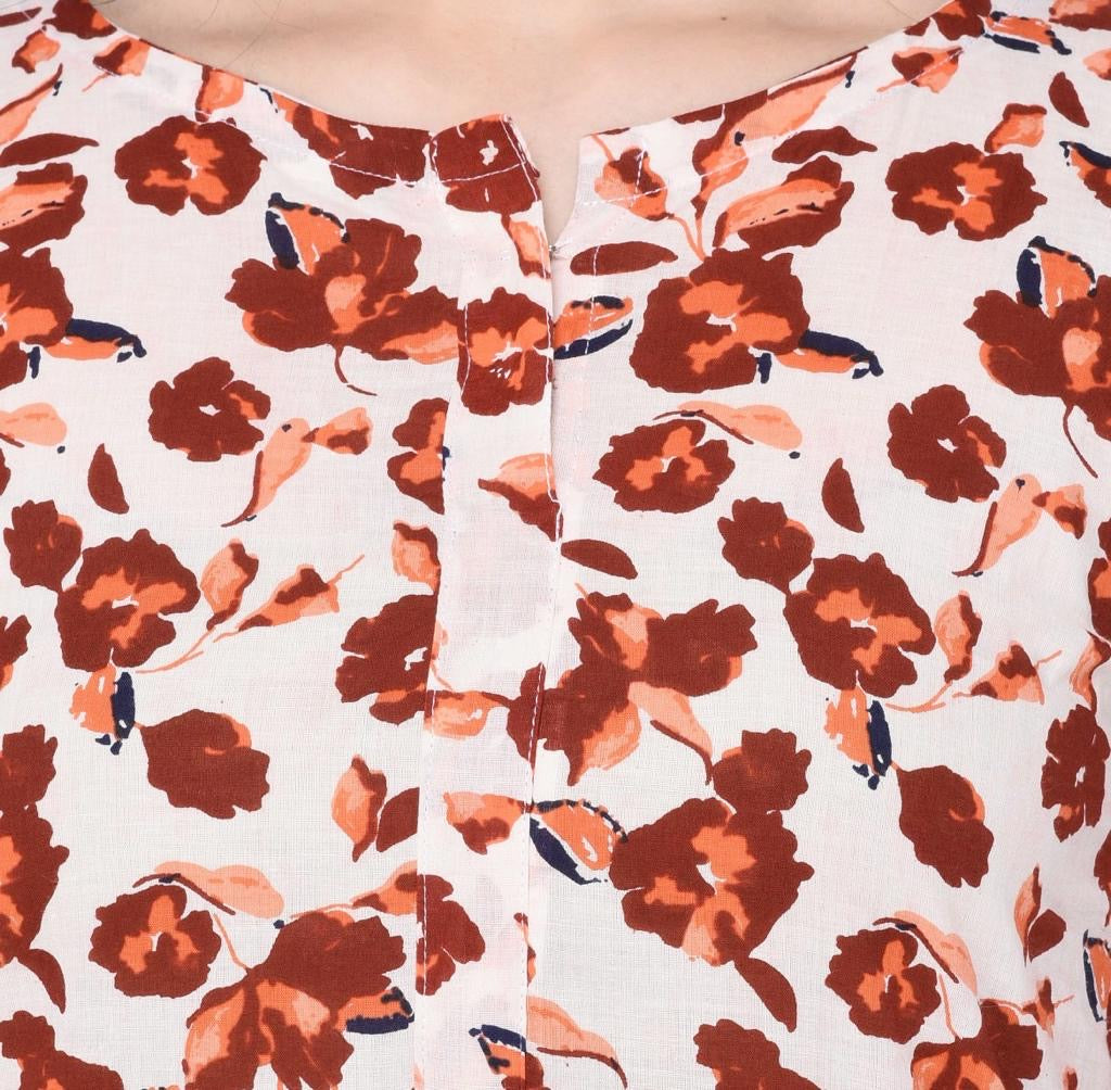 Off white Printed Kurta