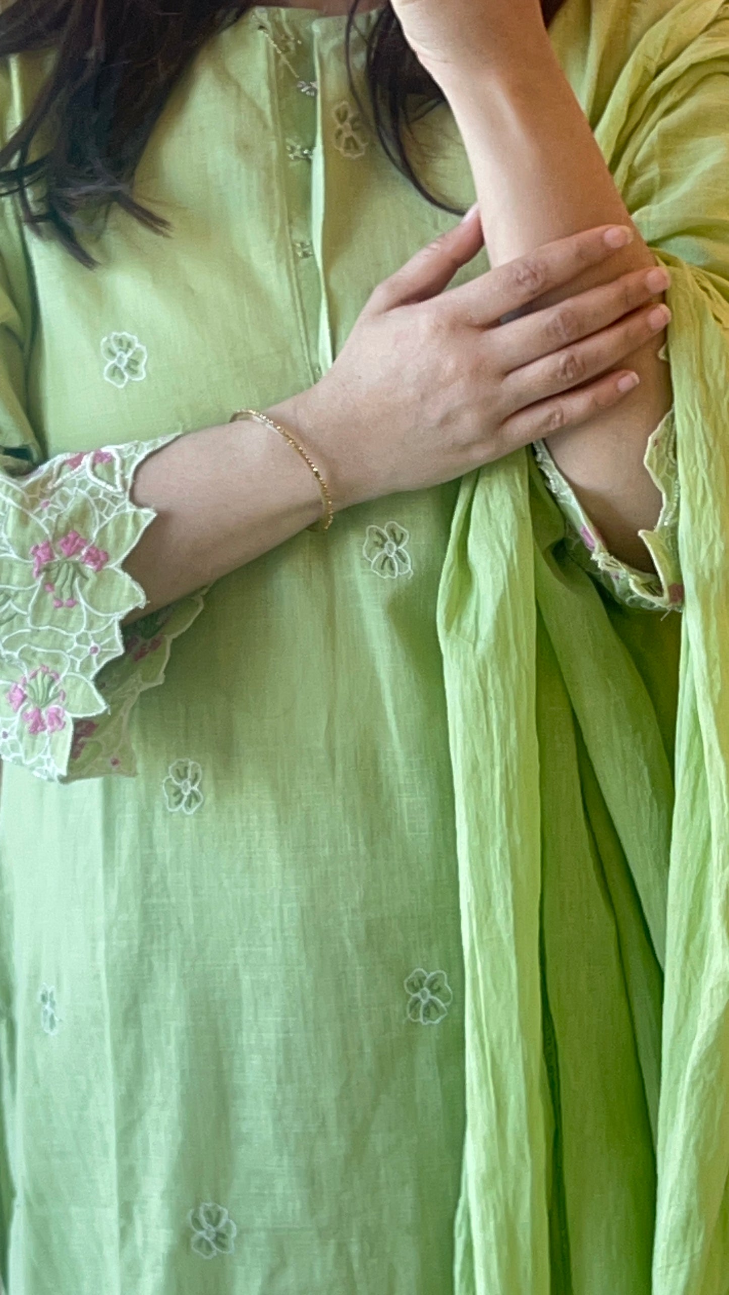 Pure Premium Parrot Cotton Kurta Set with Dupatta (36 to 44)