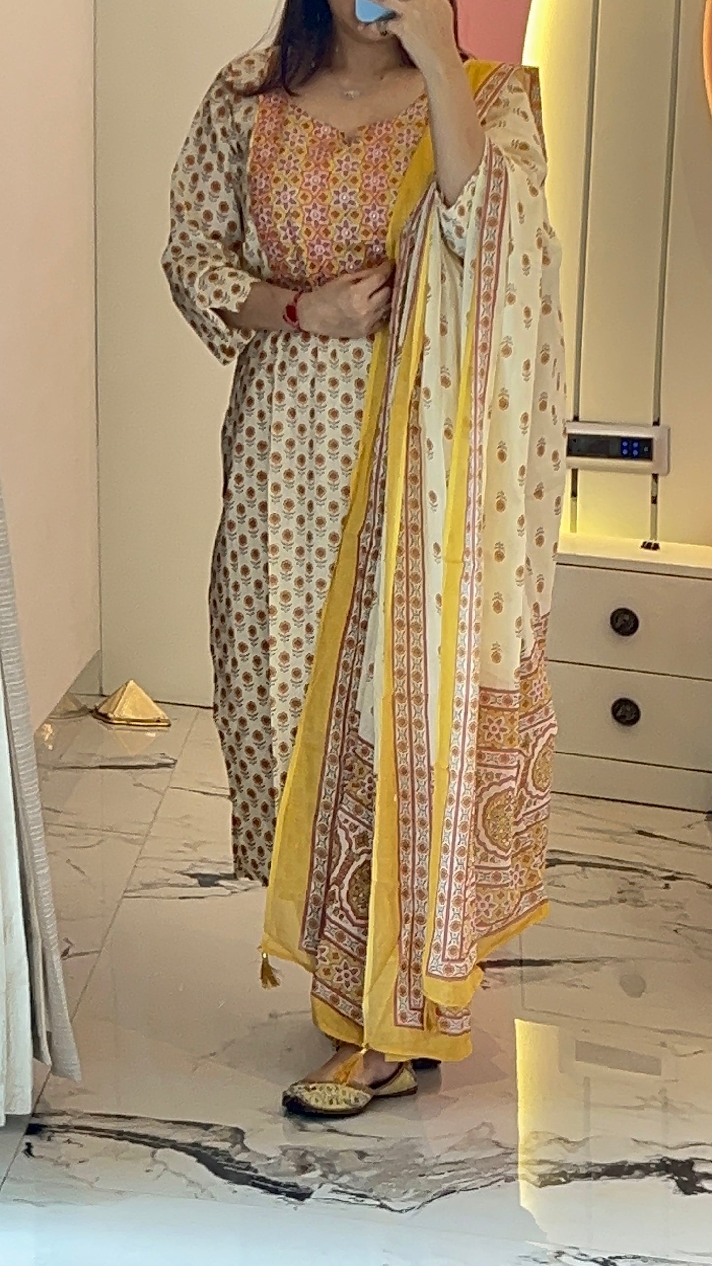 Pure Premium Lemon Cotton Kurta Set with Dupatta (38 to 52)