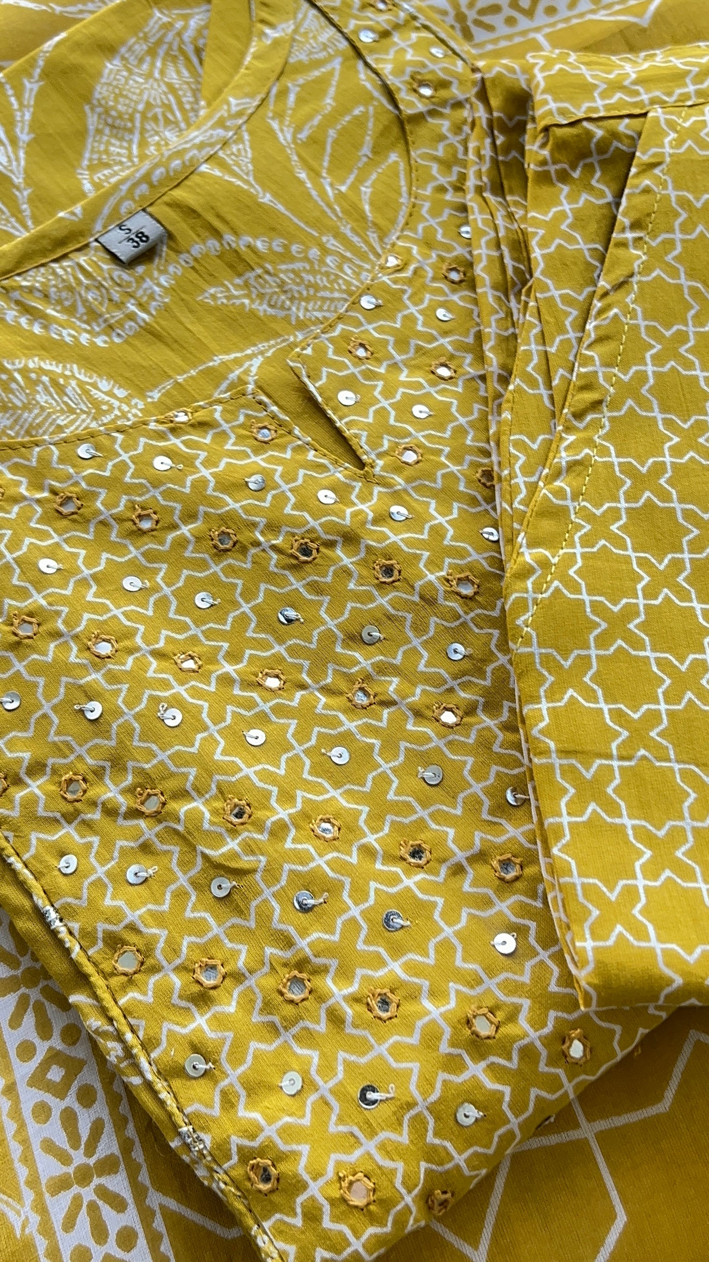Pure Premium Yellow Cotton kurta set with Dupatta (38 to 52)