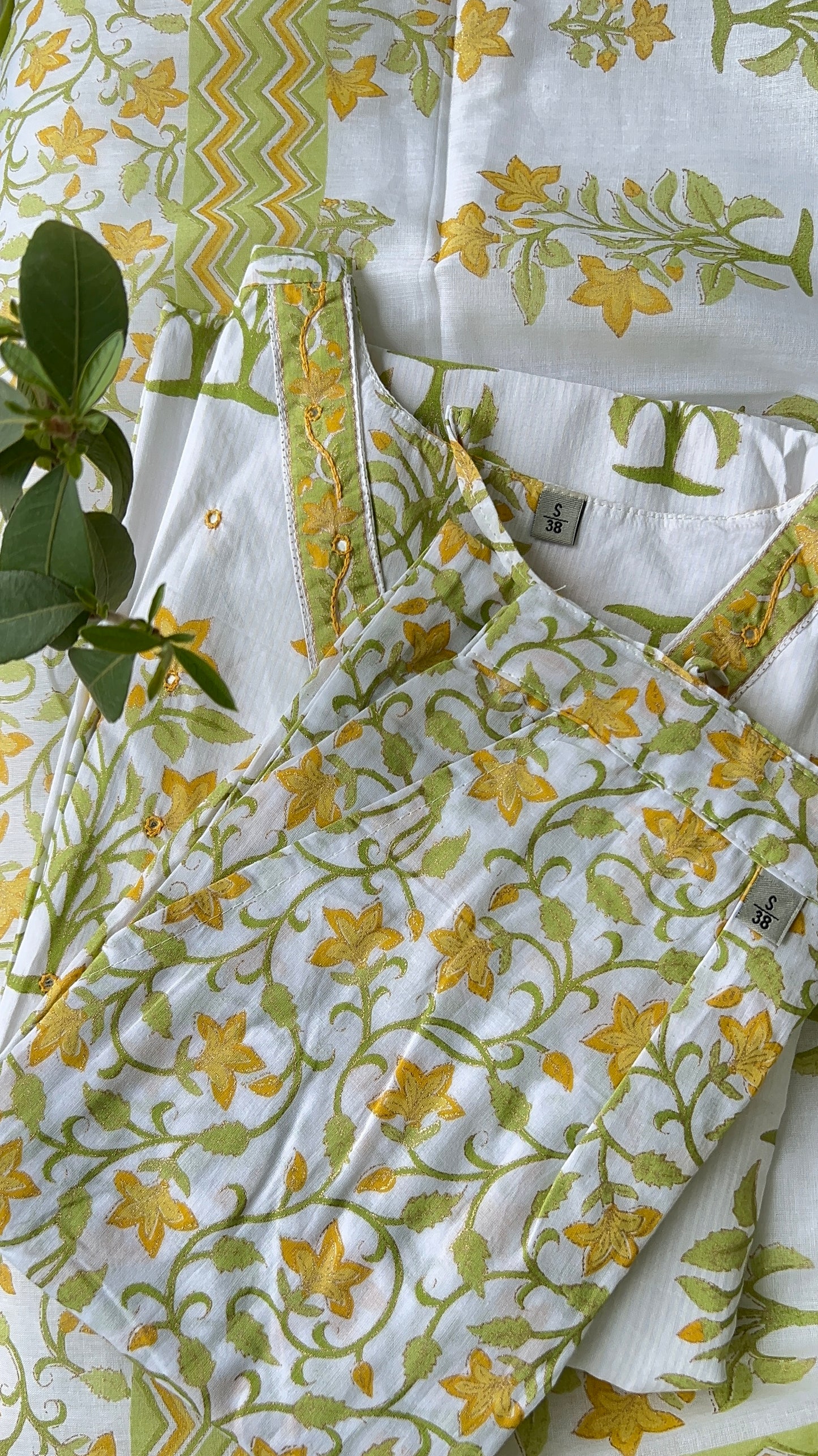 Pure Premium OFF WHITE Cotton Kurta Set with Dupatta (38 to 52)