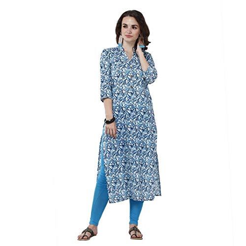Straight blue kurta ki