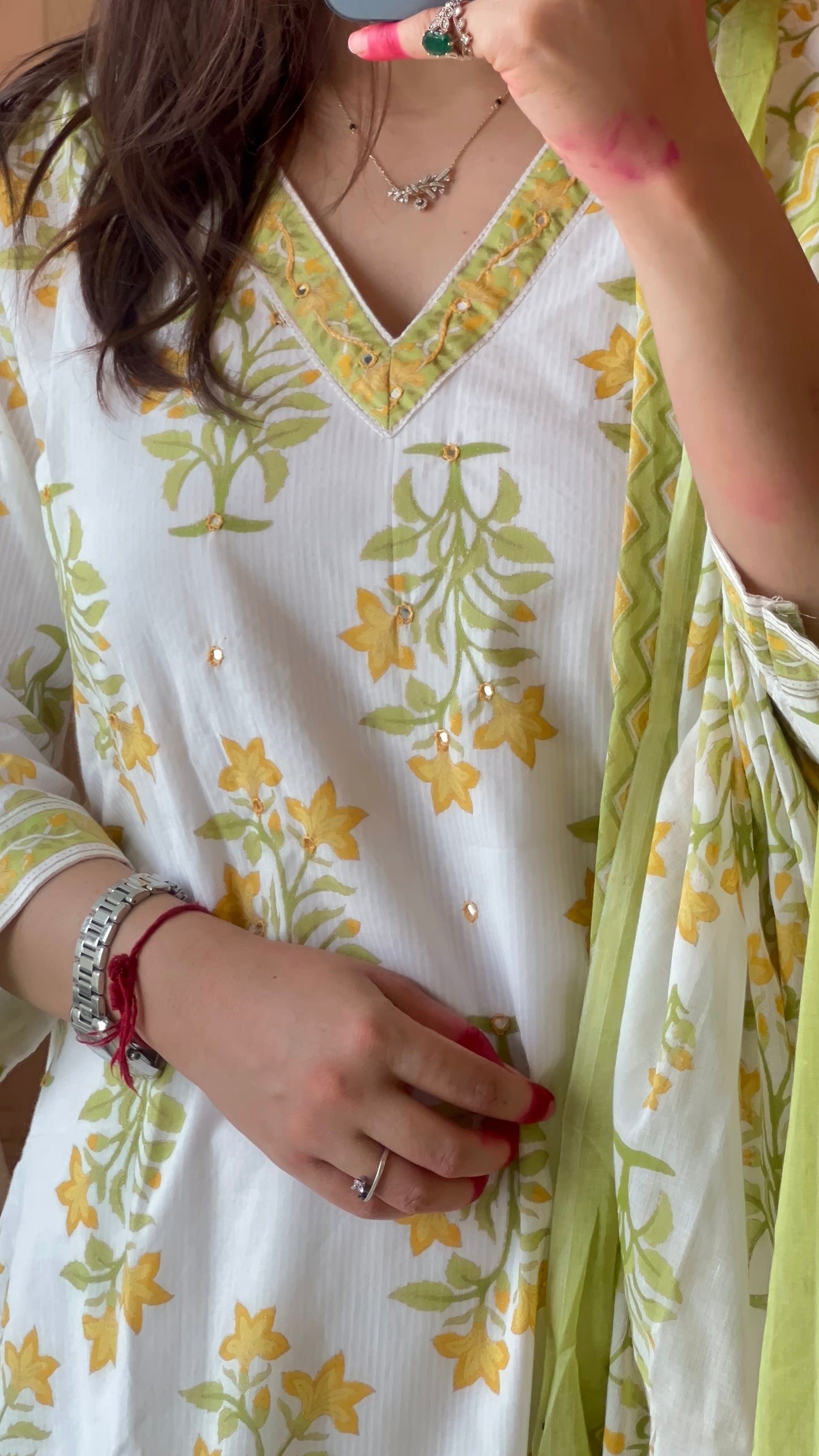 Pure Premium OFF WHITE Cotton Kurta Set with Dupatta (38 to 52)
