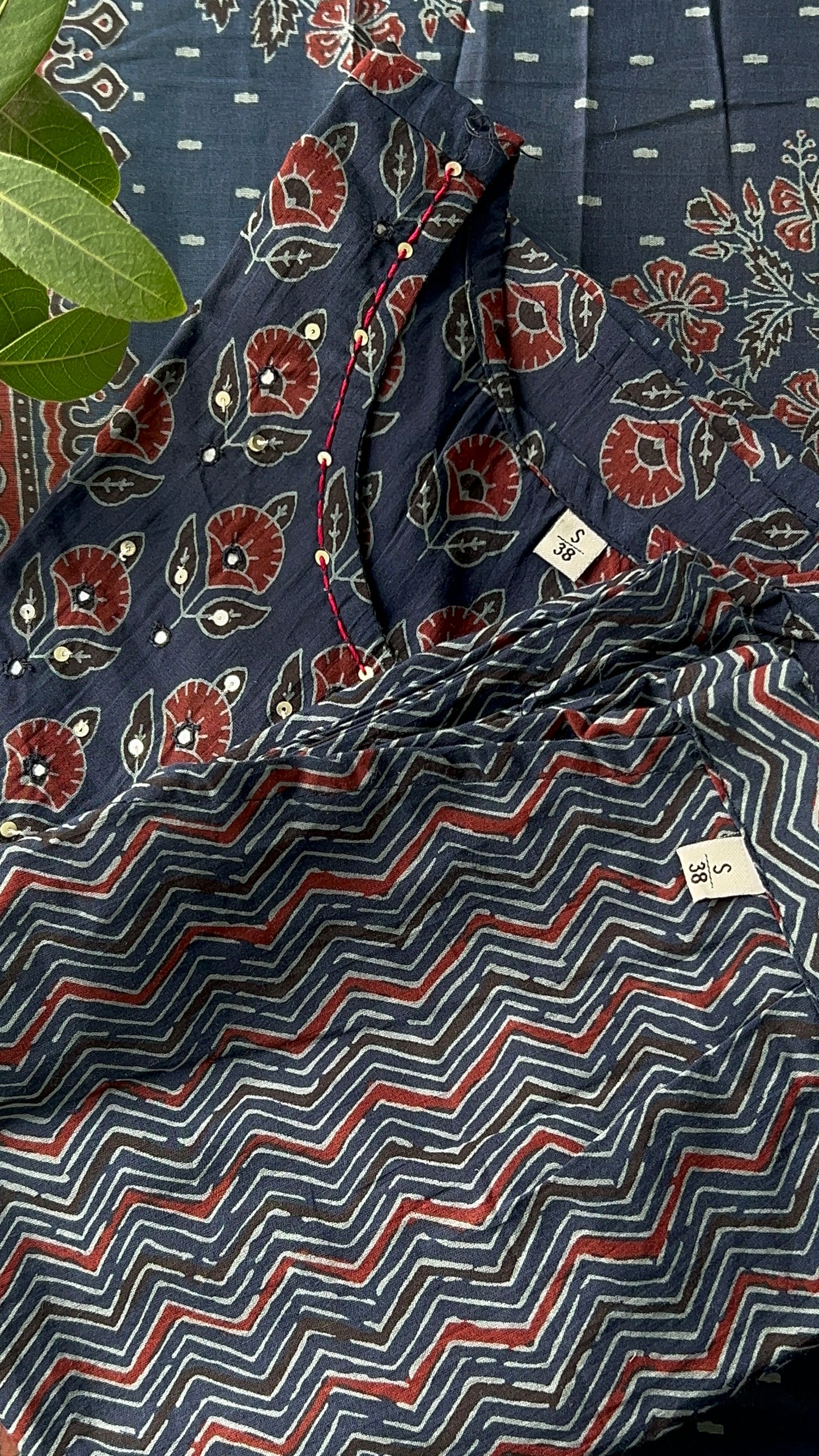 Pure Premium Indigo Blue Cotton kurta Set with Dupatta (38 to 52)
