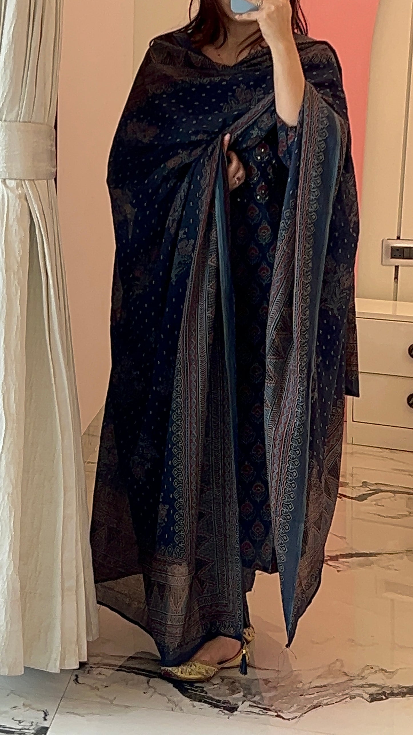 Pure Premium Indigo Blue Cotton kurta Set with Dupatta (38 to 52)