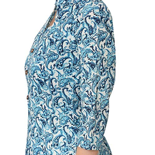 Straight blue kurta ki