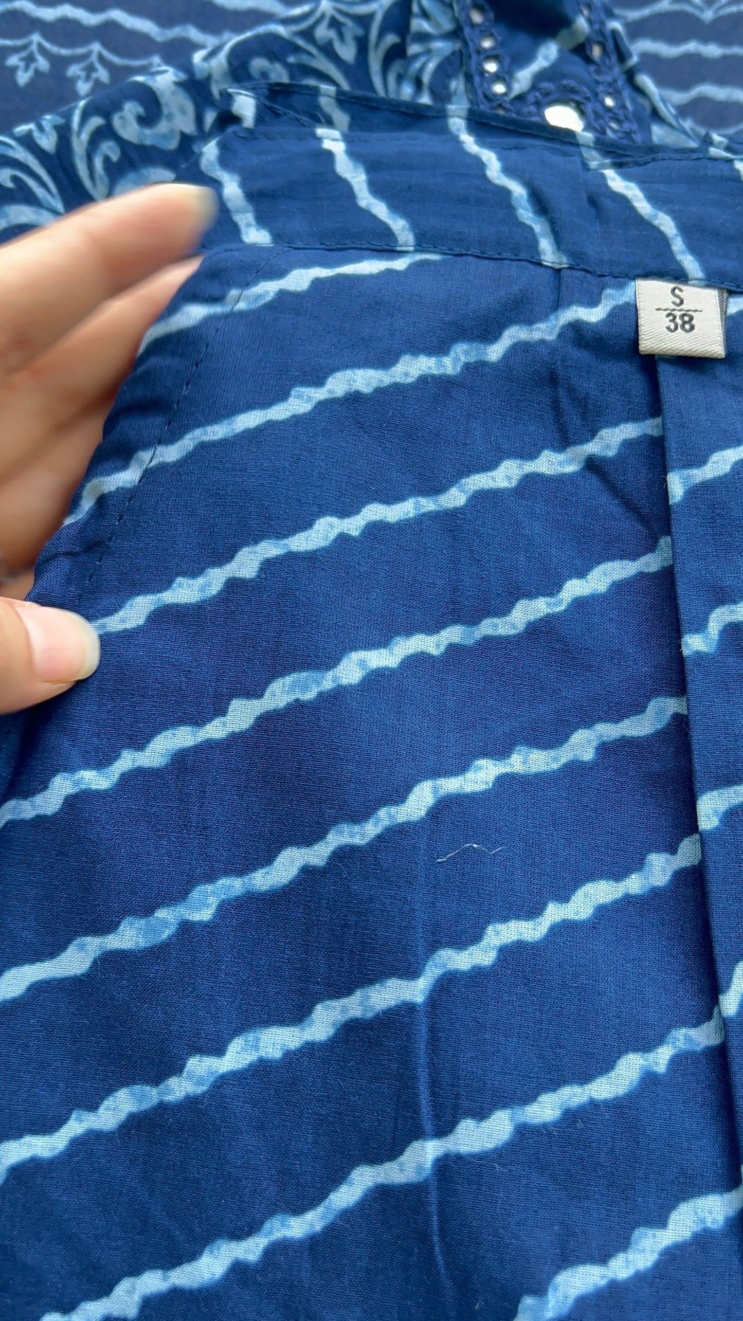 Pure Premium Indigo blue Cotton kurta set with Dupatta (38 to 52)