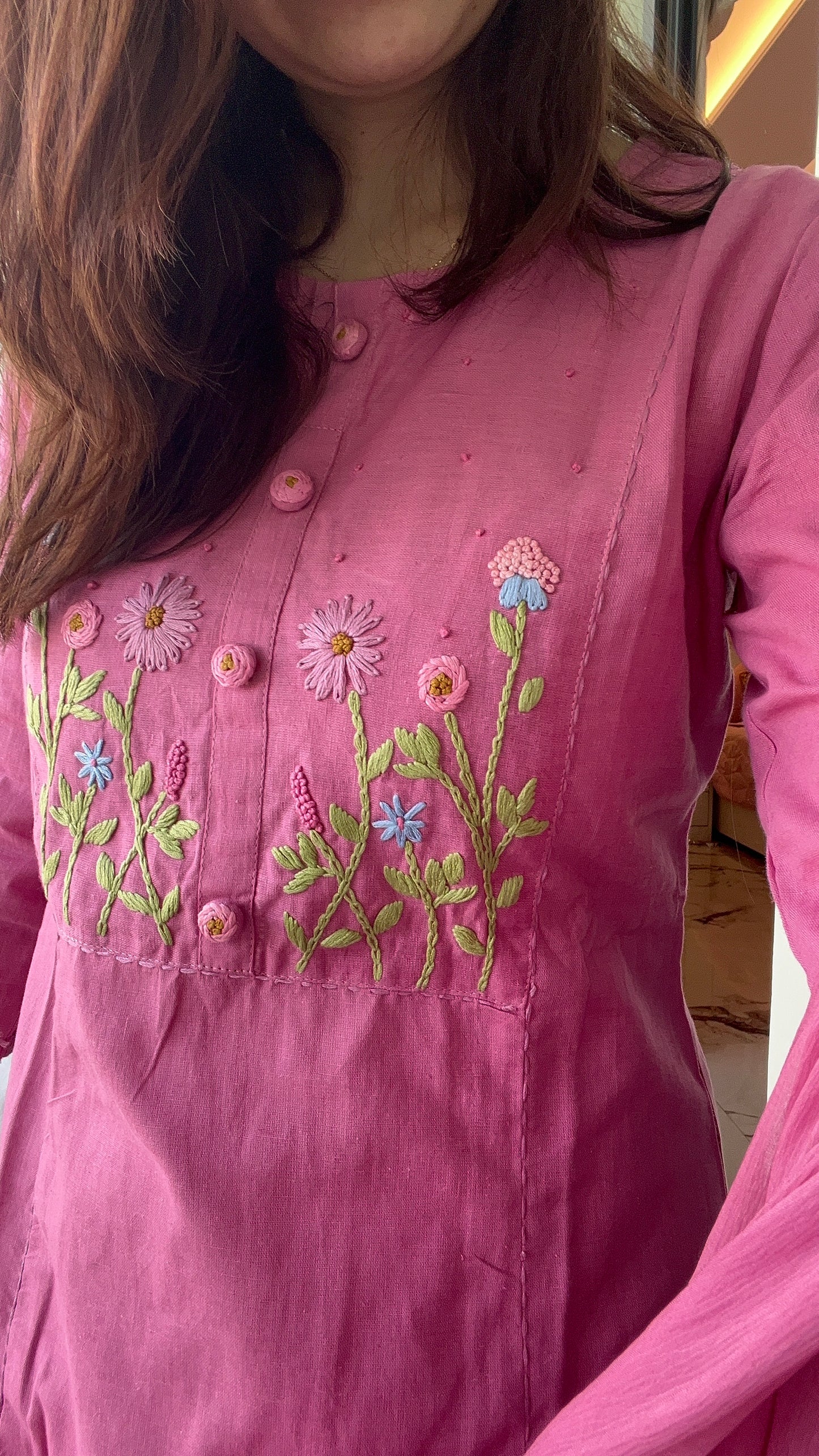 Pure Premium Onion Pink Cotton Flex Kurta Set with Dupatta (38 to 46)