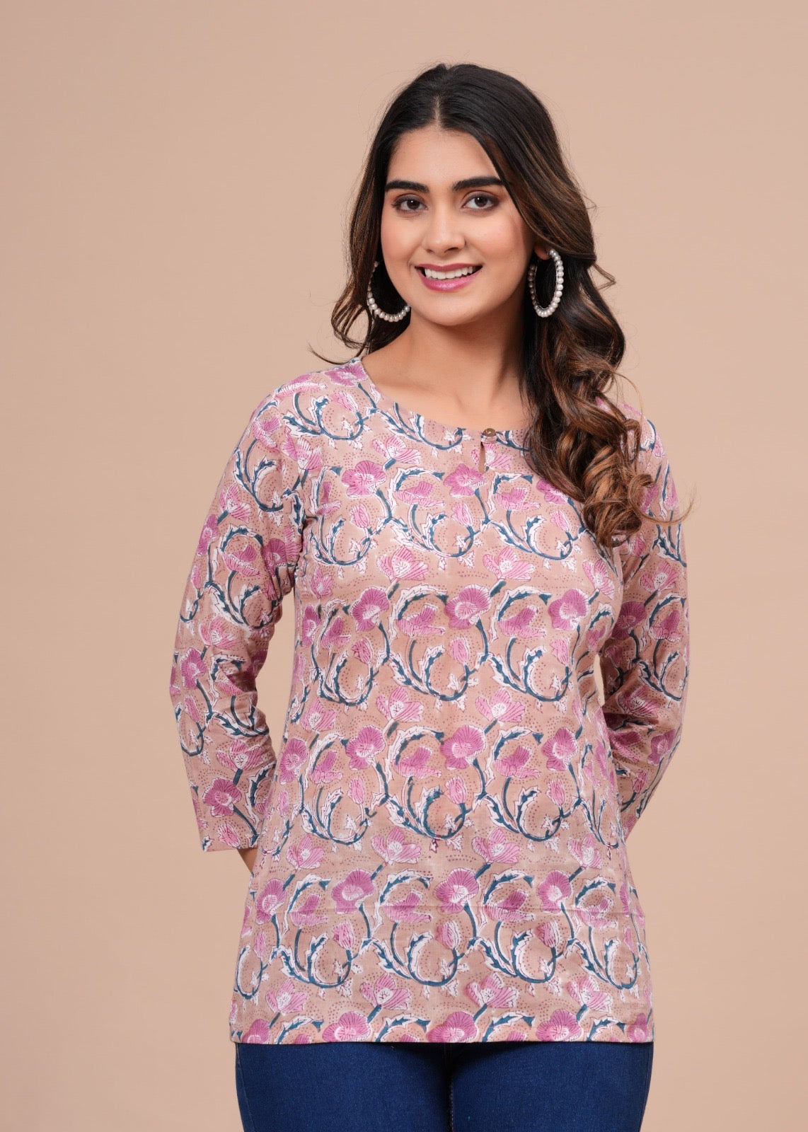 Pink Hand Block Top