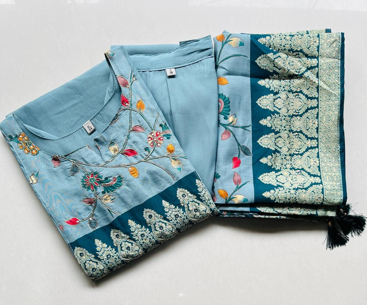 Pure Premium Modal Chanderi kurta set with Dupatta (38 to 52)