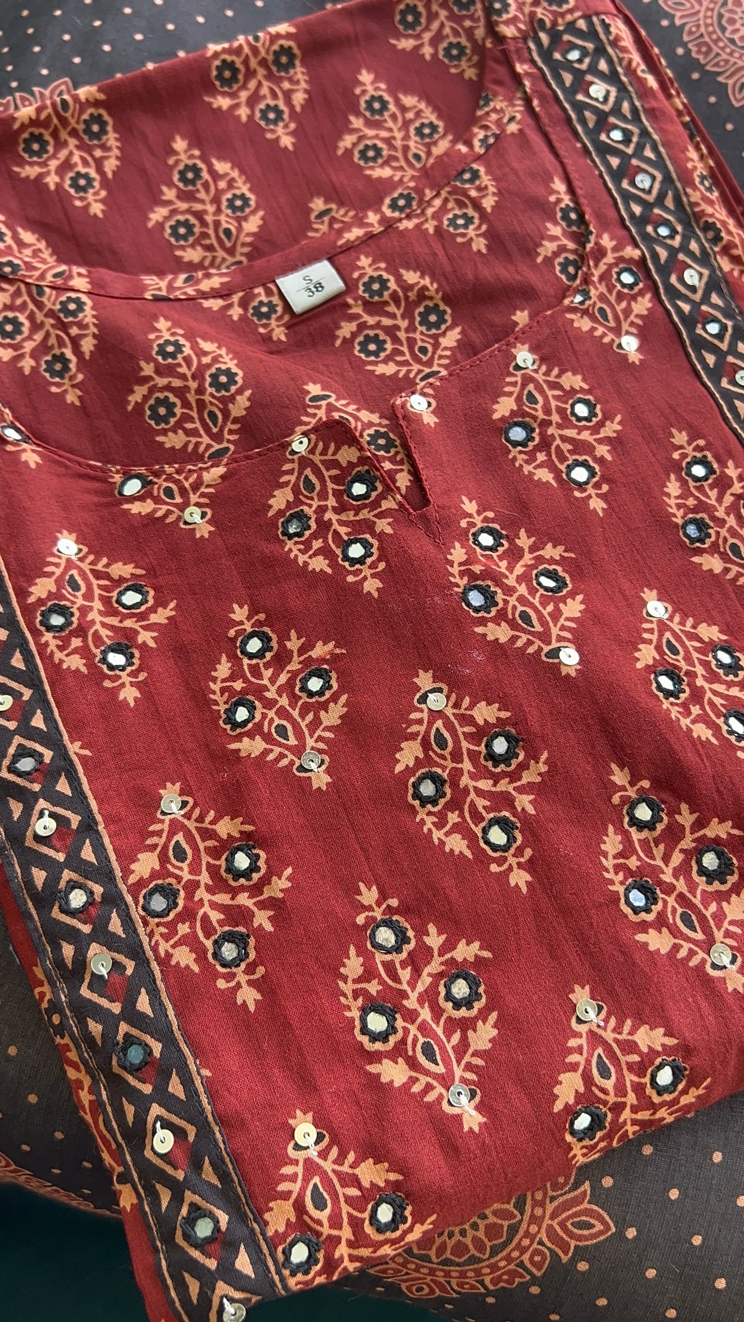 Pure Premium Block Print Maroon kurta set with Dupatta (38 to 52)