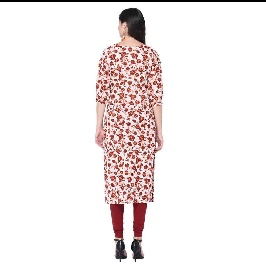 Off white Printed Kurta