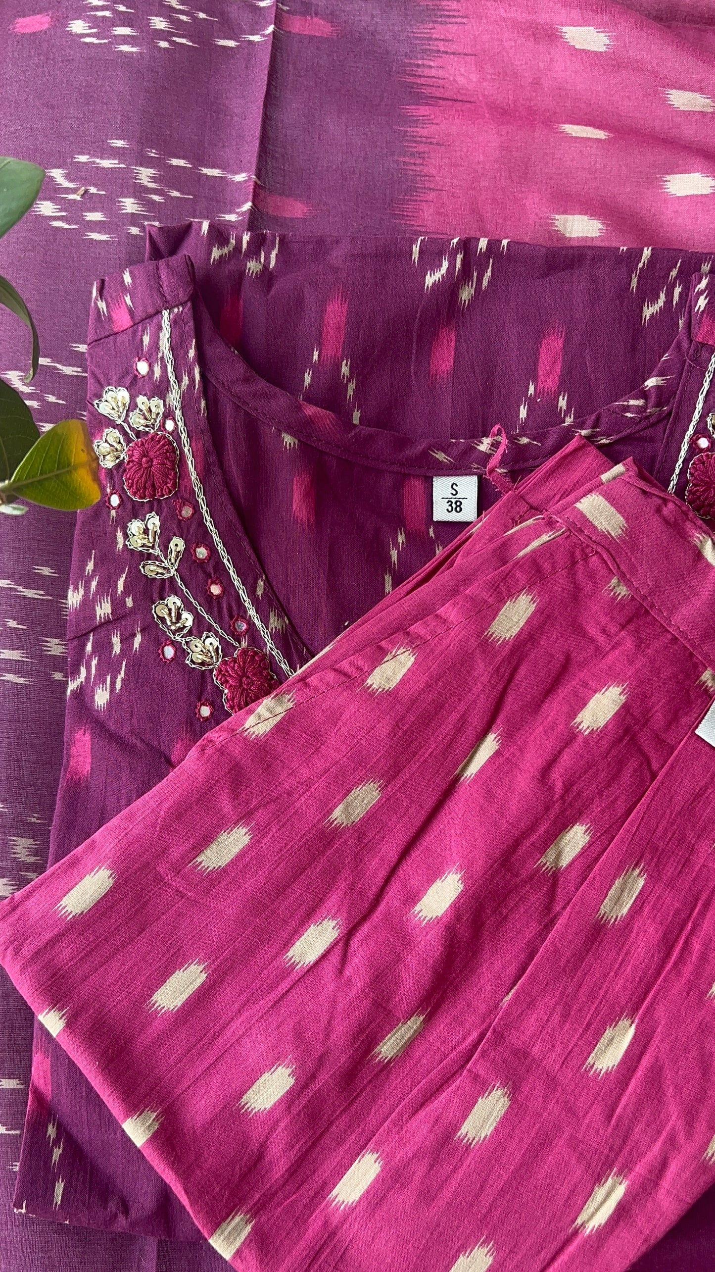 Pure Premium Wine Cotton Kurta Set with Dupatta (38 to 52)