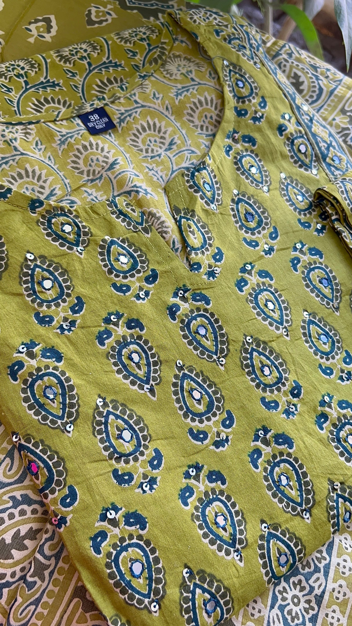 Pure Premium Green Cotton Kurta Set with Dupatta (38 to 46)