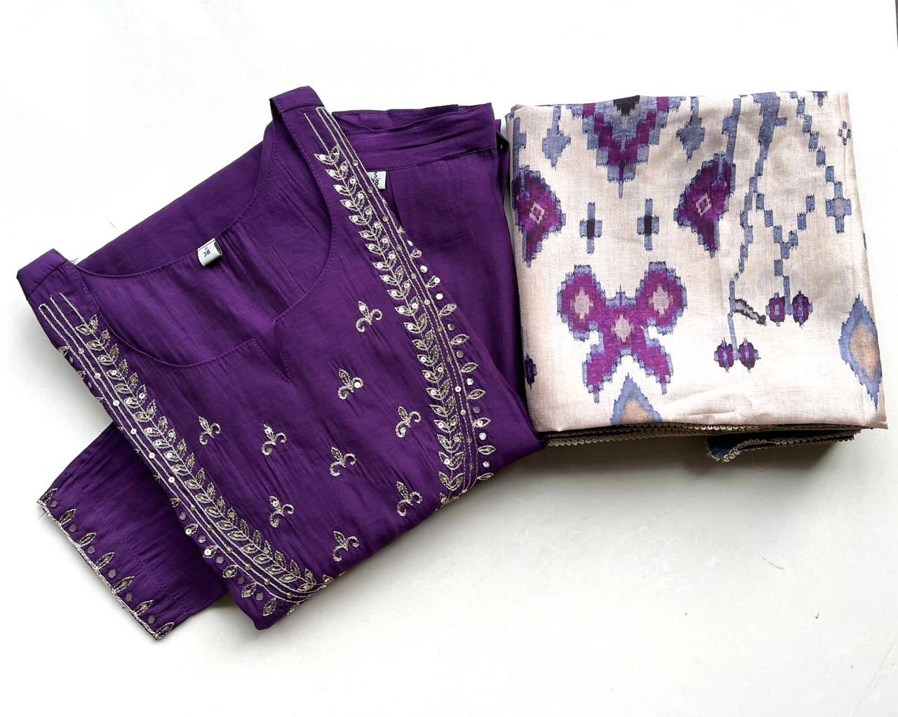 Pure Premium Chanderi silk Kurta Set with Dupatta (38 to 52)