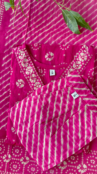 Pure Premium Pink Cotton Kurta Set with Dupatta (38 to 52)