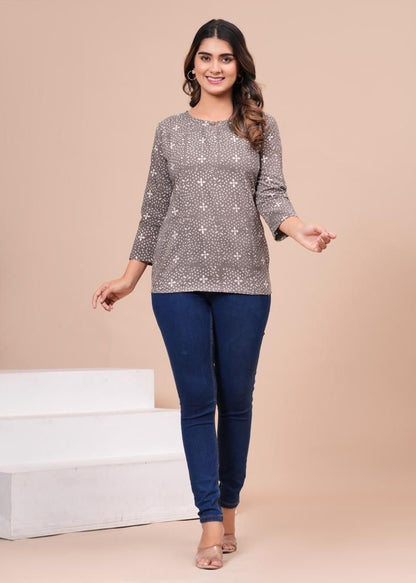 Grey Hand Block top