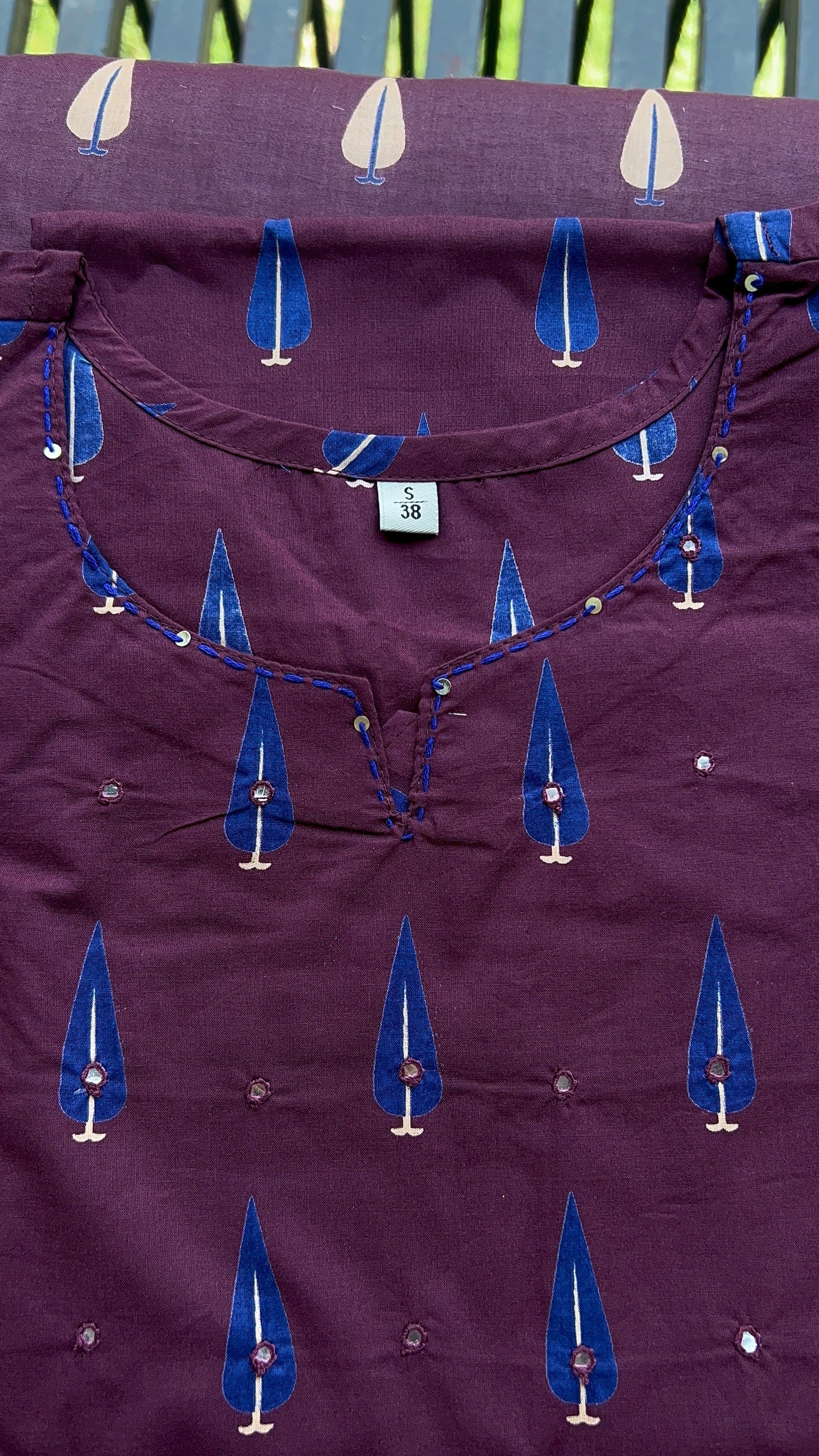 VGANG Wine Straight Cotton Kurta Set with Dupatta for Women’s(38 to 52)