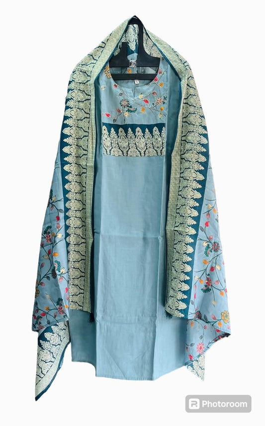 Pure Premium Modal Chanderi kurta set with Dupatta (38 to 52)