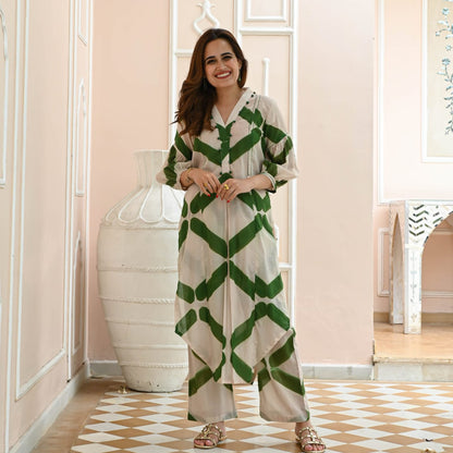 Green stripes Cor ord set