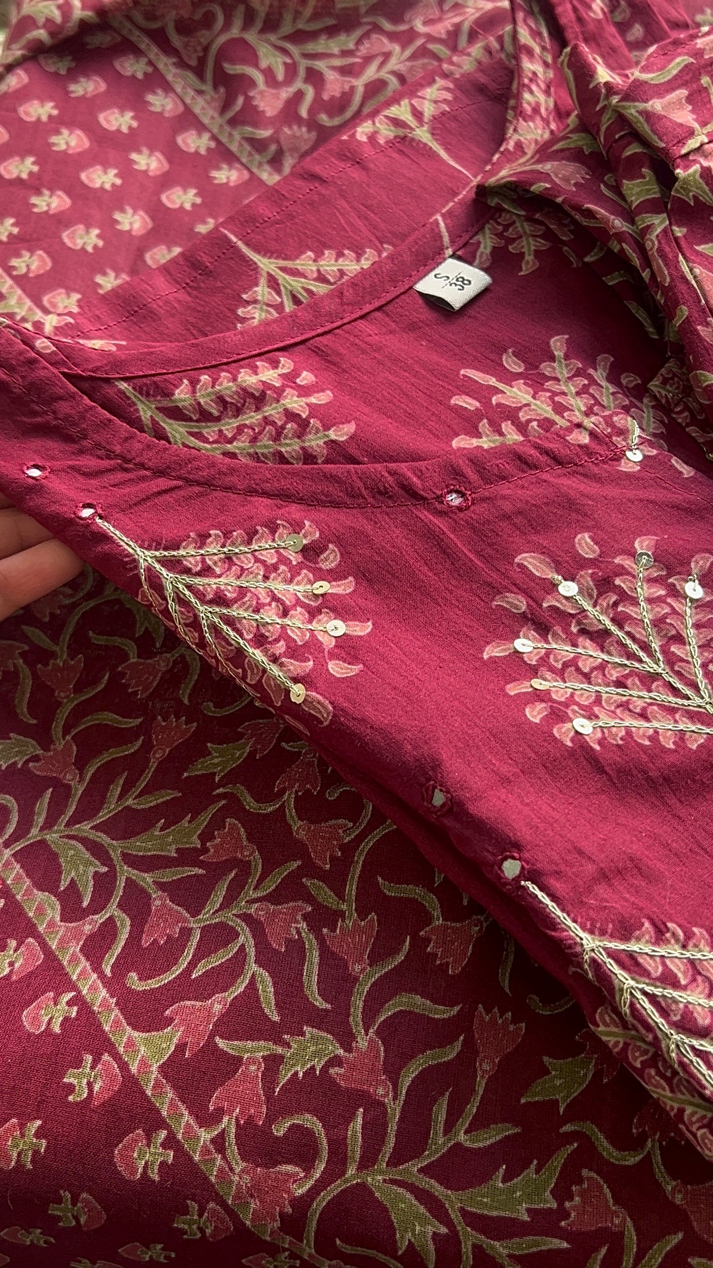 Pure Premium Maroon Straight Cotton Kurta Set with Dupatta (38 to 52)