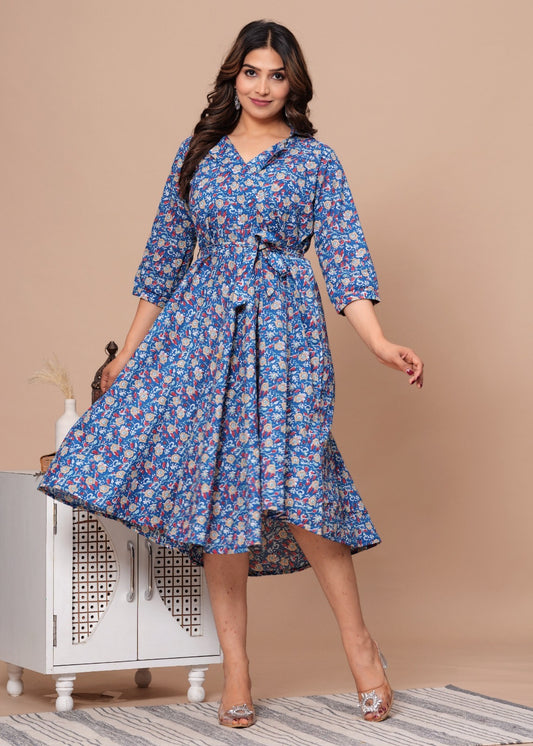 Blue Cotton Dress