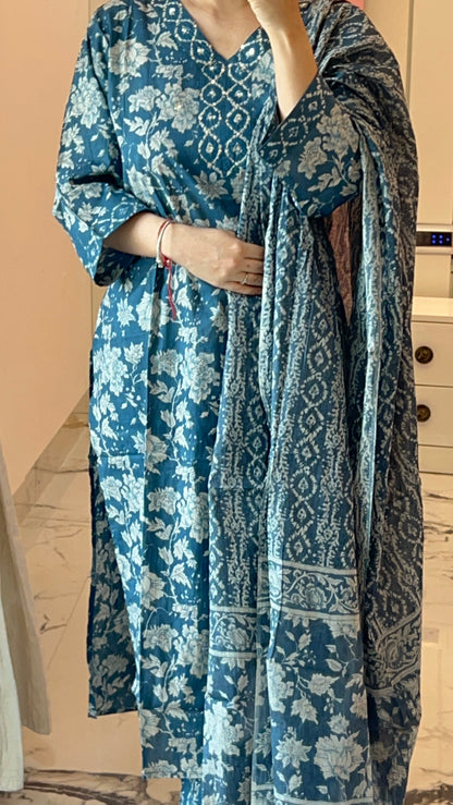 Pure Cotton kurta Set with Dupatta