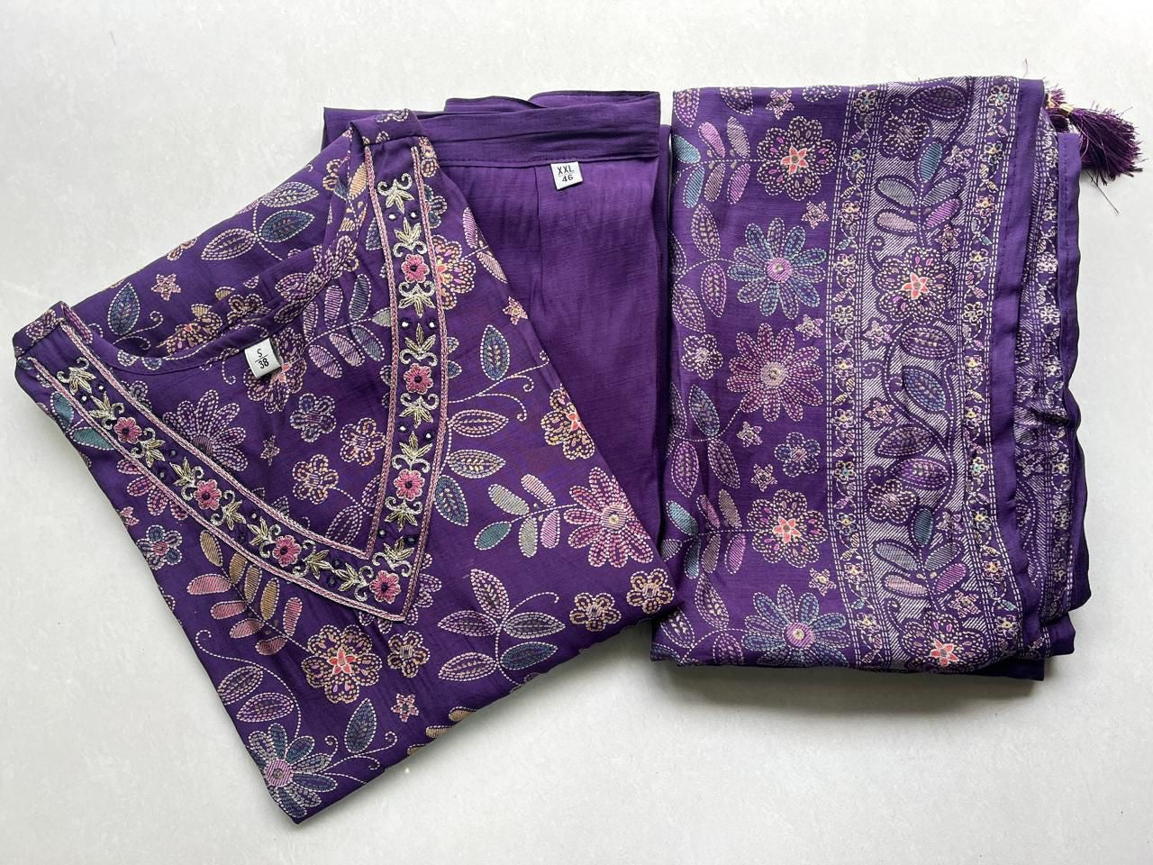 Pure Premium Slub Silk kurta Set with Dupatta