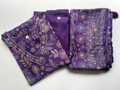 Pure Premium Slub Silk kurta Set with Dupatta