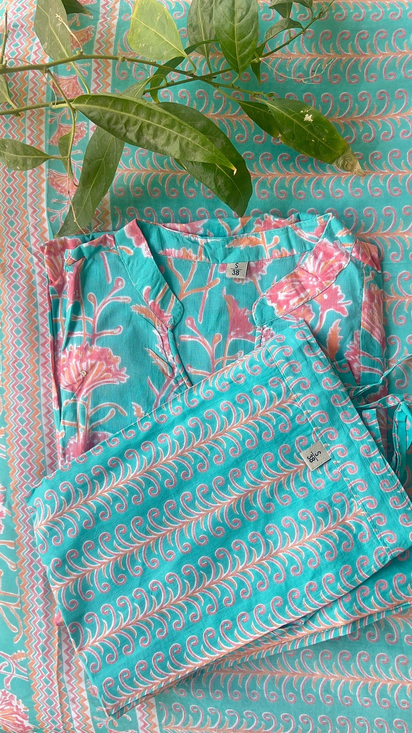 Premium Light Blue Cotton kurta Set with Dupatta for women (38 to 46) | VGANG
