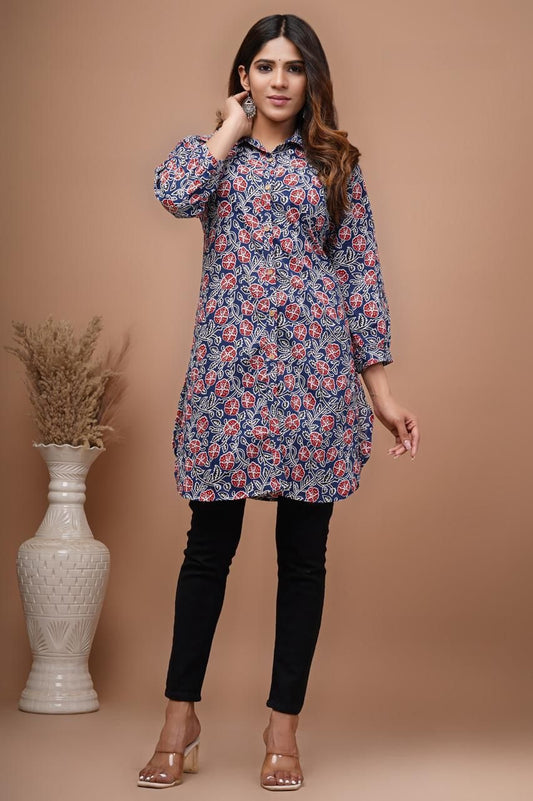 Jaipuri printed short kurti