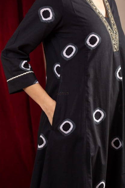 Black Aline kurta set