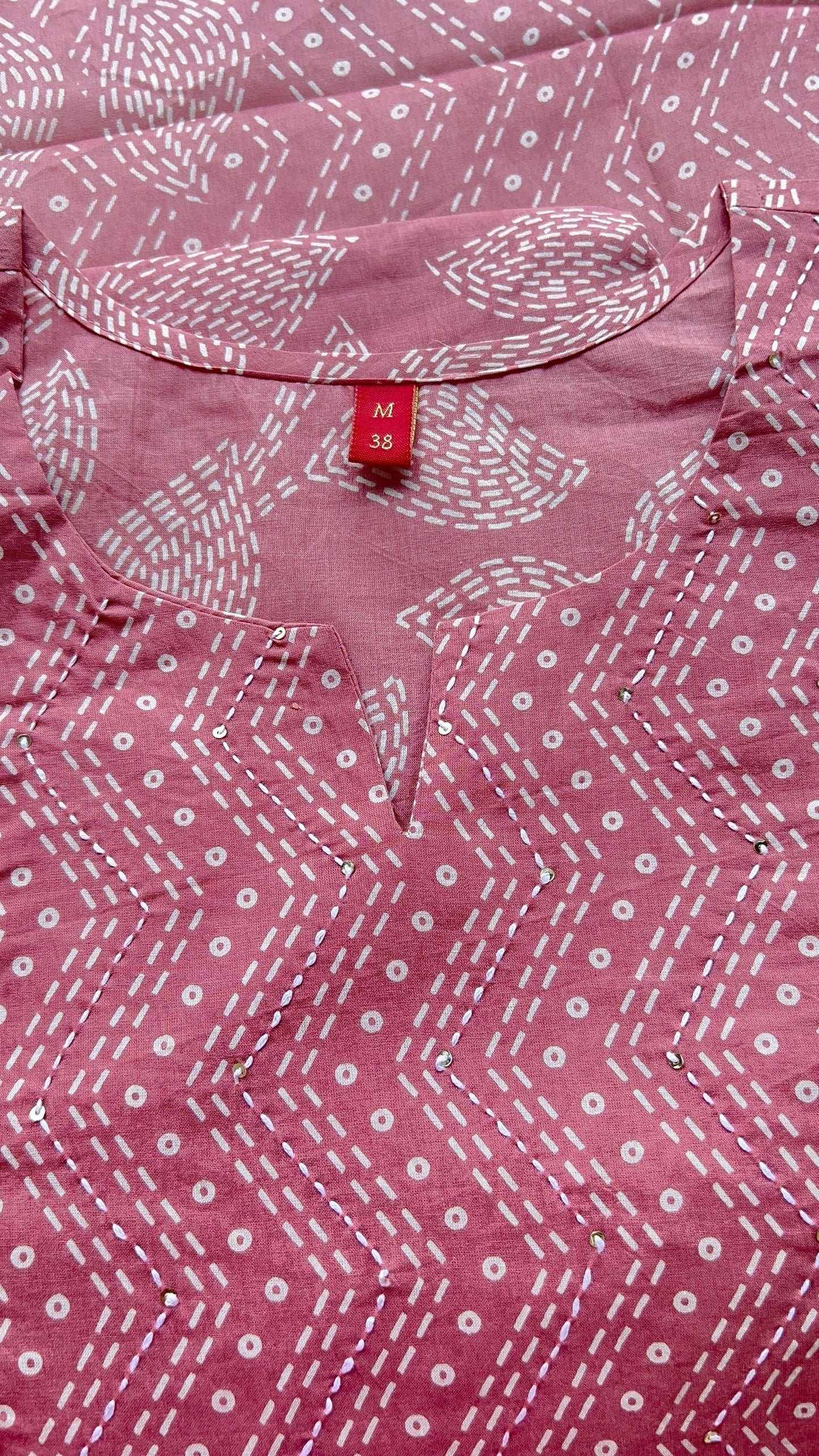 VGANG Onion Pink Cotton Kurta Set with Dupatta (38 to 52)