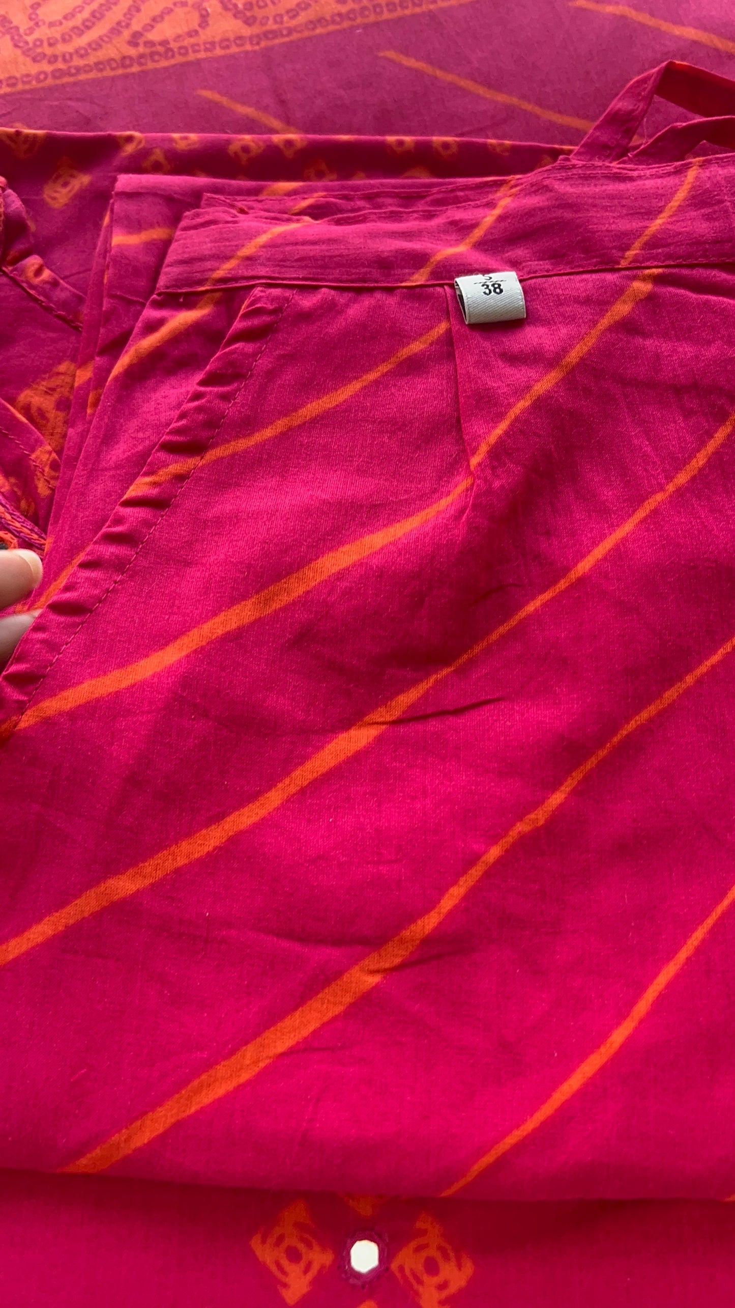 Women’s Pink Cotton Kurta set with Dupatta (38 to 46)