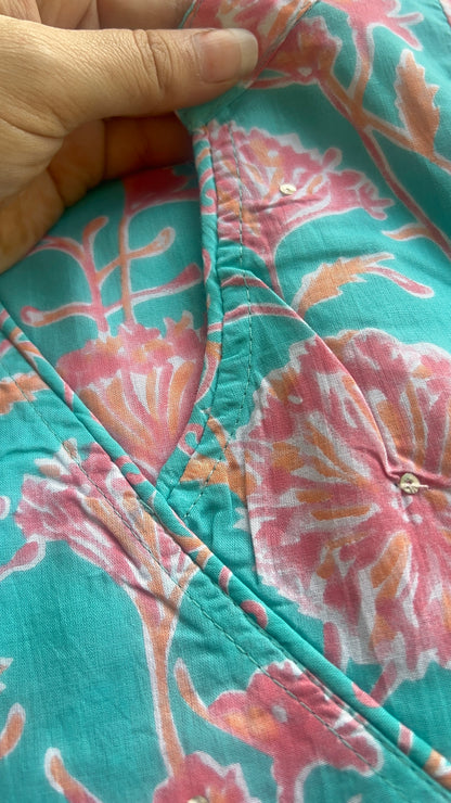 Premium Light Blue Cotton kurta Set with Dupatta for women (38 to 46) | VGANG