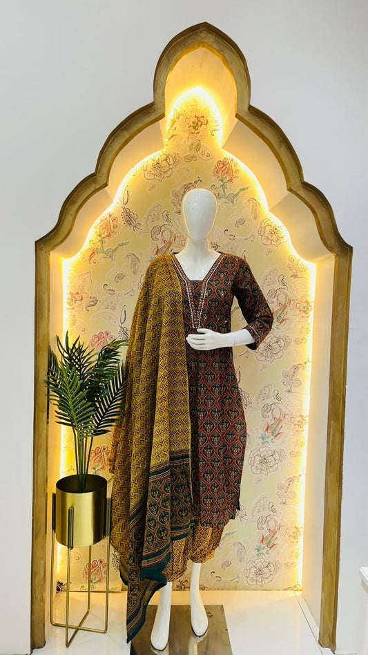 Mustard yellow kurta set