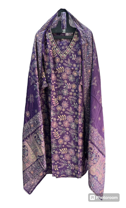 Pure Premium Slub Silk kurta Set with Dupatta
