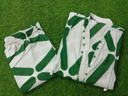 Green stripes Cor ord set