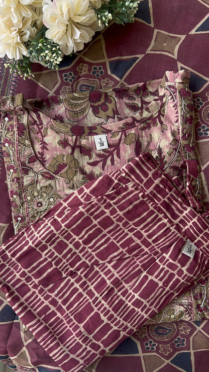 women's Grey Cotton Kurta set with Dupatta (38 to 52)| VGANG