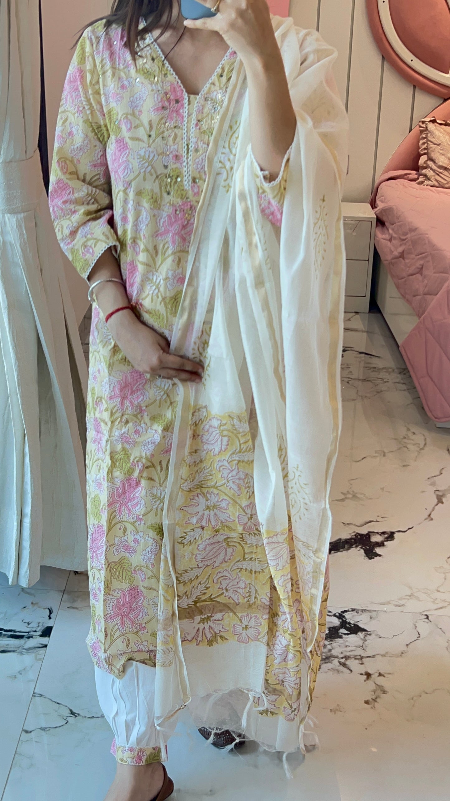 Kurta Afghani pant with dupatta