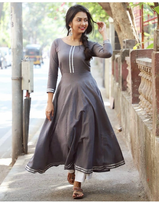 Grey Anarkali