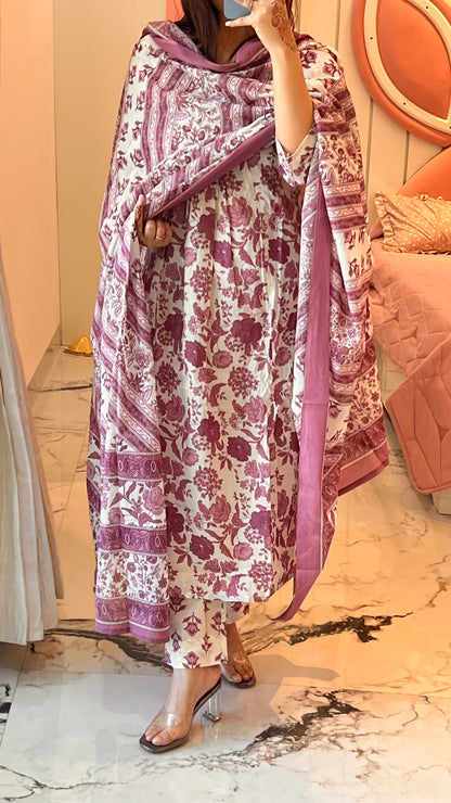 Floral print kurta set