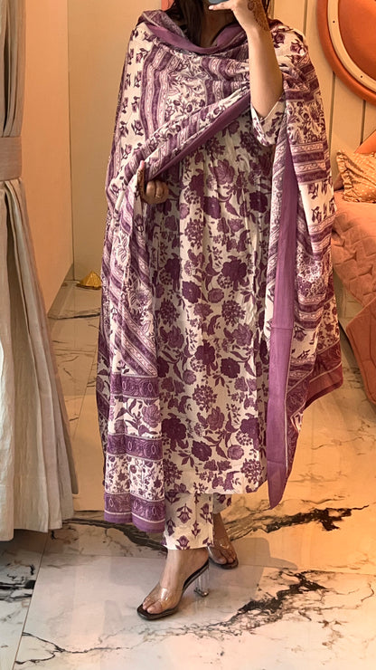 Floral print kurta set