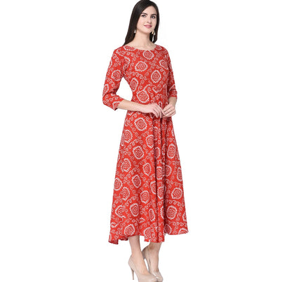 Red Anarkali