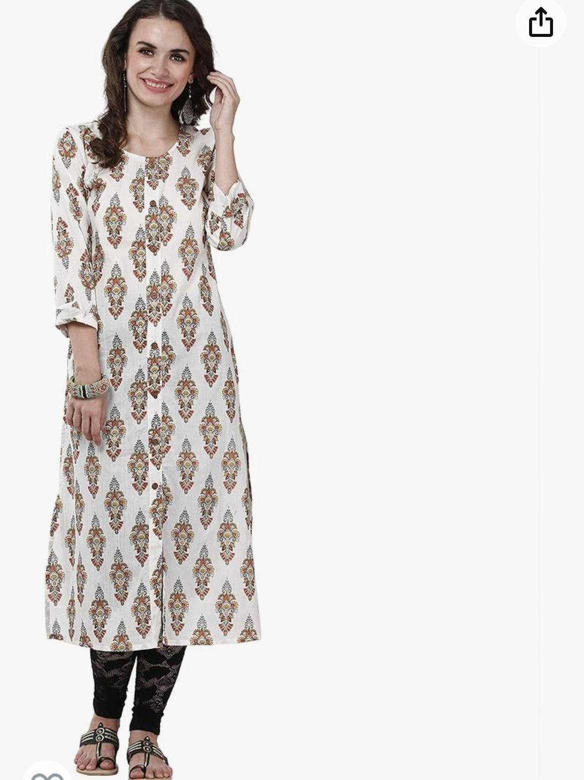 Off White straight kurta