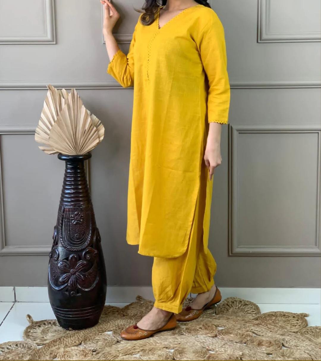 Mustard yellow Basic Co ord set