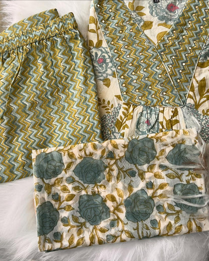Off white kurta Set with duptta