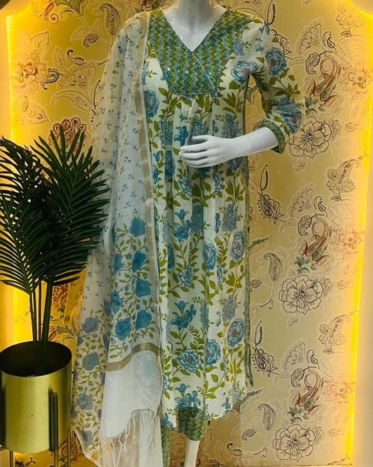 Off white kurta Set with duptta