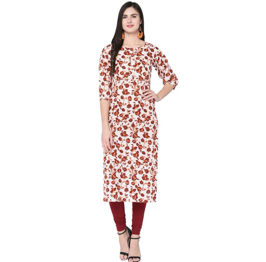 Off white Printed Kurta